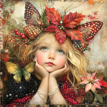 Christmas Fairy, DCO-102140, Sign For Wreath, 10x10in Metal Sign